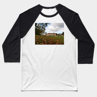 Autumn leaves in front of South Hill Park Arts centre Baseball T-Shirt